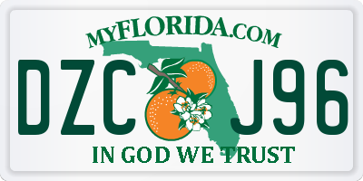 FL license plate DZCJ96