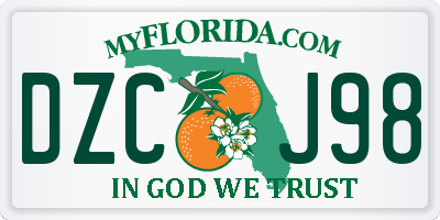 FL license plate DZCJ98