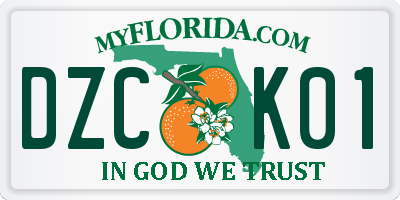 FL license plate DZCK01