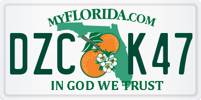FL license plate DZCK47