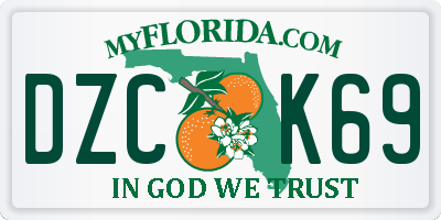 FL license plate DZCK69