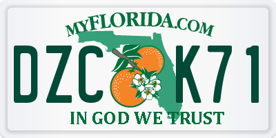 FL license plate DZCK71