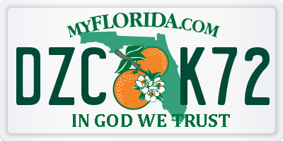 FL license plate DZCK72