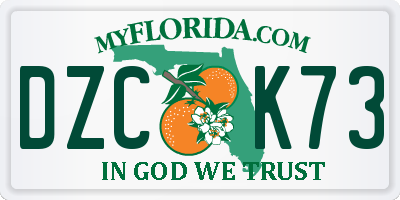 FL license plate DZCK73