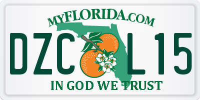 FL license plate DZCL15