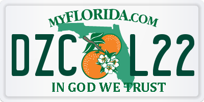 FL license plate DZCL22