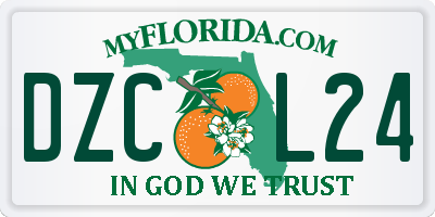 FL license plate DZCL24