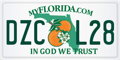 FL license plate DZCL28