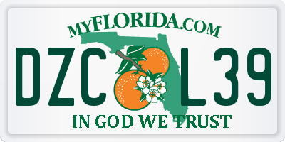 FL license plate DZCL39