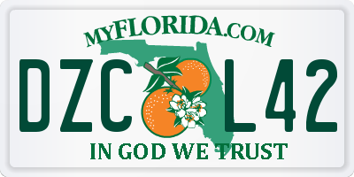 FL license plate DZCL42