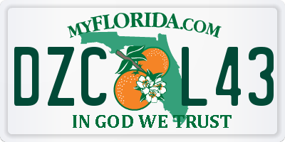 FL license plate DZCL43