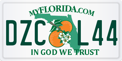 FL license plate DZCL44