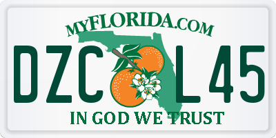 FL license plate DZCL45