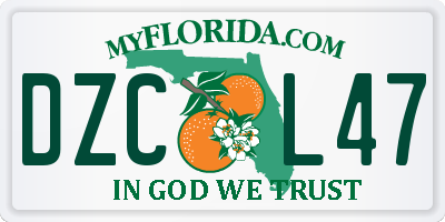 FL license plate DZCL47