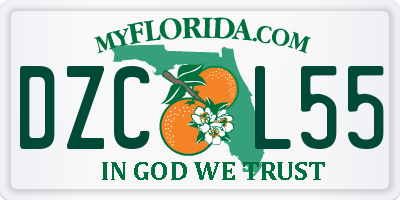 FL license plate DZCL55
