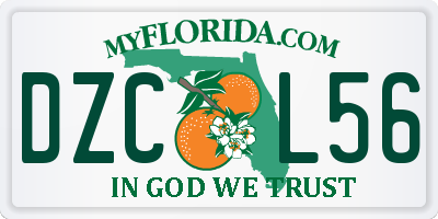 FL license plate DZCL56