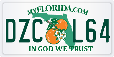FL license plate DZCL64