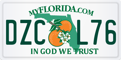FL license plate DZCL76