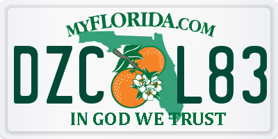 FL license plate DZCL83