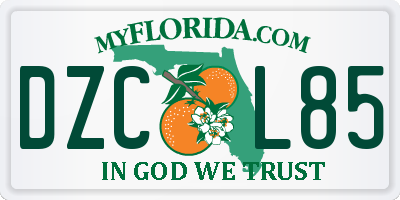 FL license plate DZCL85