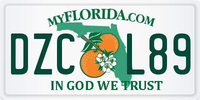 FL license plate DZCL89