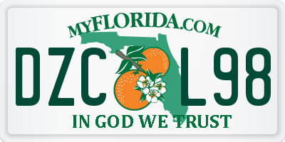 FL license plate DZCL98