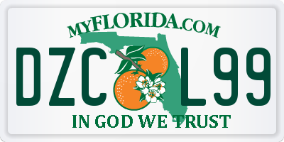 FL license plate DZCL99