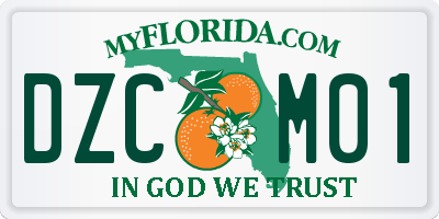 FL license plate DZCM01