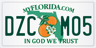 FL license plate DZCM05
