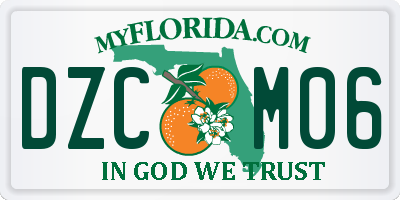 FL license plate DZCM06