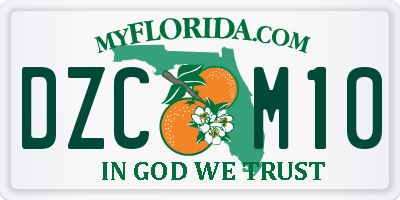 FL license plate DZCM10