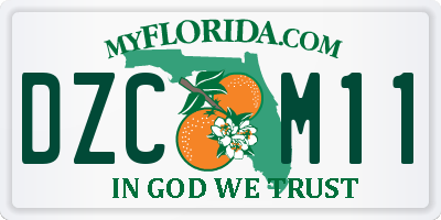 FL license plate DZCM11