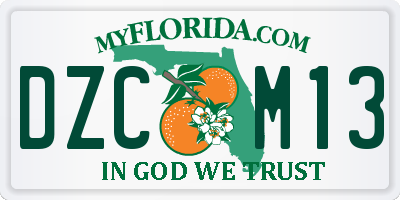 FL license plate DZCM13