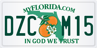 FL license plate DZCM15