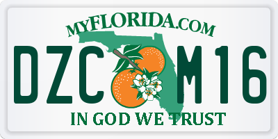 FL license plate DZCM16