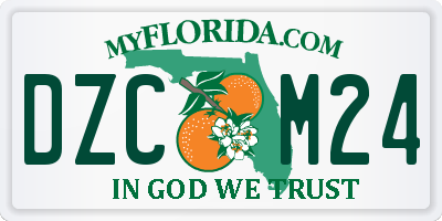 FL license plate DZCM24