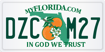 FL license plate DZCM27