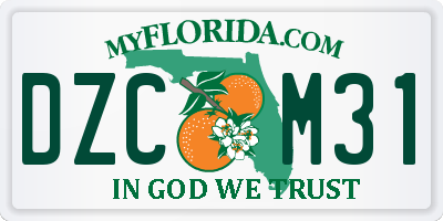 FL license plate DZCM31