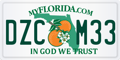 FL license plate DZCM33
