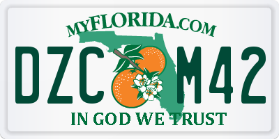 FL license plate DZCM42
