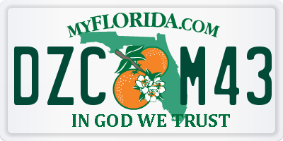 FL license plate DZCM43