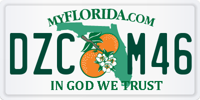 FL license plate DZCM46