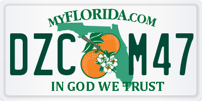 FL license plate DZCM47