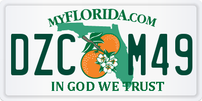 FL license plate DZCM49