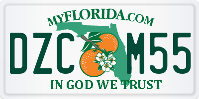 FL license plate DZCM55