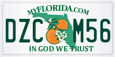 FL license plate DZCM56