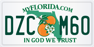 FL license plate DZCM60