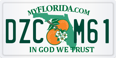 FL license plate DZCM61