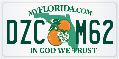 FL license plate DZCM62