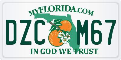 FL license plate DZCM67